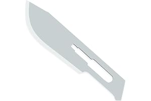 DEXSUR Scalpel Blades Sterile High Carbon Steel Dermablade, # 22 Surgical Blades for Dermaplaning, Individually Wrapped Box of 100 Pcs + # 4 Scalpel Handle