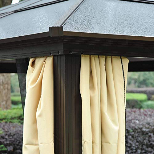 Ausstattung Patio Aluminium Pavillon Baldachin Festzelt Party Zelt Hardtop Dach Gartenunterstand mit Mesh Seitenwände 4… – Bild 4