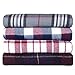 Lavish Home Throw Blanket, Cashmere-Like, Red/Blue/White