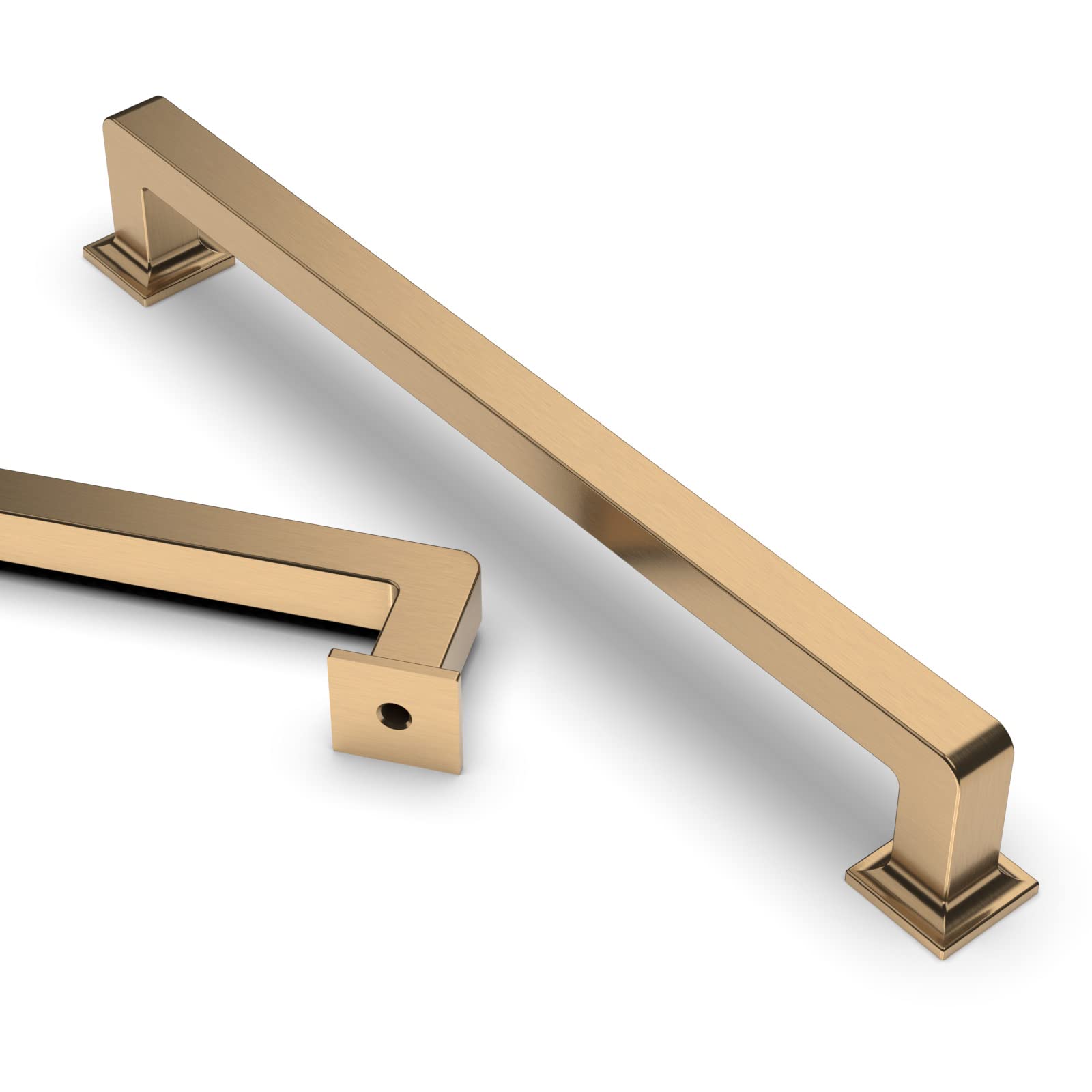 Photo 1 of Asidrama 10 Pack 7 Inch(177mm) Champagne Bronze Kitchen Cabinet Handles, Brushed Brass Cabinet Pulls Gold Kitchen Cabinet Hardware Cupboard Handles Drawer Pulls