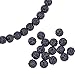 PH PandaHall 100pcs Black Rhinestones Beads 10mm Round Crystal Diamond Beads Pave Disco Ball Clay Bead Polymer Clay Rhinestone Bead for Pen Bracelet Necklace Earring Jewelry Making Halloween Decor