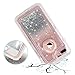 Dexnor iPhone 8 Plus Case, iPhone 7 Plus Case, Glitter 3D Bling Sparkle Flowing Liquid Case Transparent 3 in 1 Shockproof TPU Silicone + PC Cover for iPhone 8 Plus/ 7 Plus/6s Plus/6 Plus - Silver