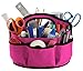 Find-It Supply Caddy, Canvas, 6 Pockets, 6 Compartments, 10 Storage Loops, Pink (FT07419)