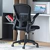 Sytas Office Chair Ergonomic Desk Chair Computer Task Mesh Chair with Flip-up Arms Lumbar Support and Adjustable Height，Black