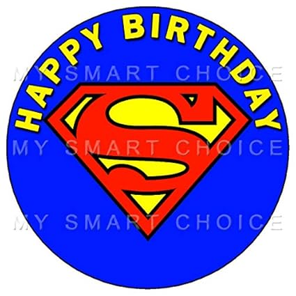 7 5 Inch Edible Cake Toppers Superman Classic Logo Themed