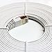 Tera Grand - 25FT - CAT7 10 Gigabit Ethernet Ultra Flat Patch Cable for Modem Router LAN Network, Gold Plated Shielded RJ45 Connectors, Faster Than CAT6a CAT6 CAT5e, White
