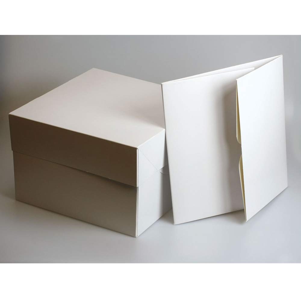 11 inch White Cake Box with lid 279 x 152mm (Pack of 5)