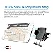 Macally Magnetic Phone Holder for Car Vent, [Design] Car Magnetic Phone Mount with Super Strong Magnet & Foot Support - Car Cell Phone Holder for iPhone - for All Apple Android Smartphone