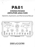 SENCORE PA81 STEREO POWER AMPLIFIER ANALYZER SERVICE MANUAL
