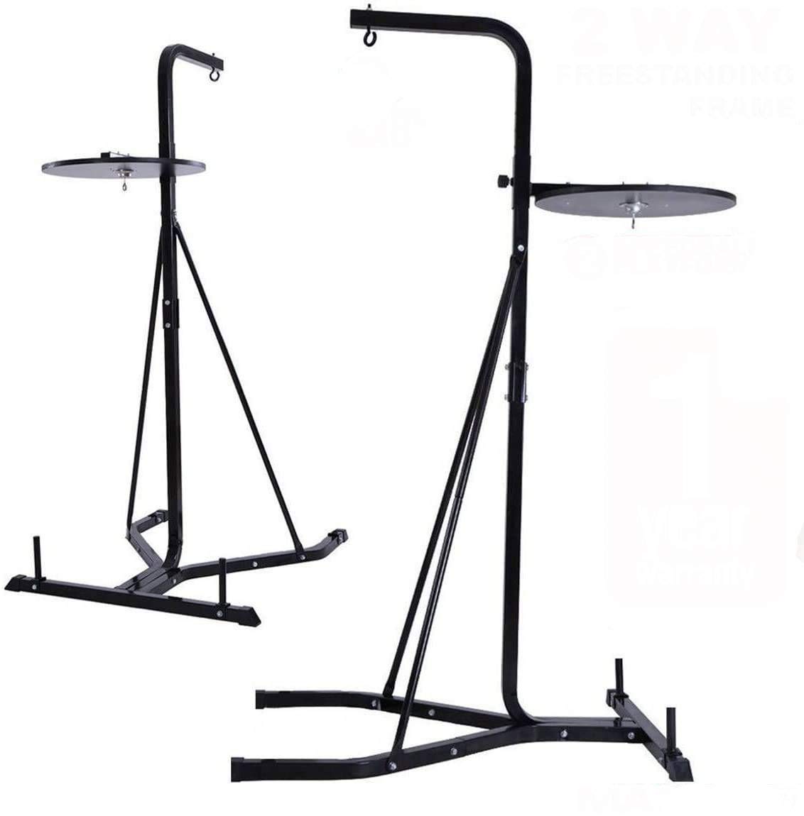 Max Strength Punch Bag Stand Boxing Bag Frame And Adjustable Speedball Bag 2 Way Frame High Grade Steel 6ft 10inches