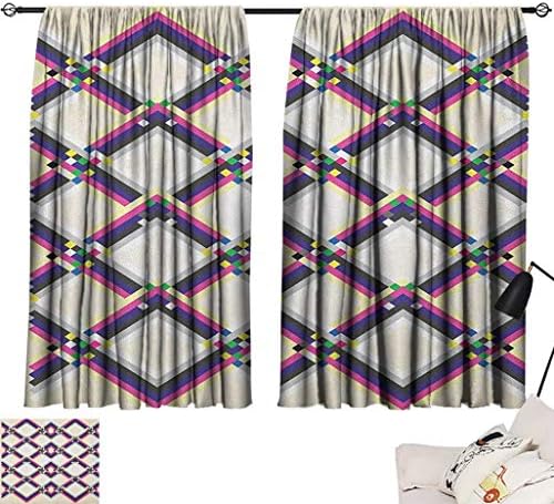 Fogoodecor 幾何学模様カーテン 抽象的な手描きの三角形 ミニマリストなモダンネイティブボヘミアンスタイルイラスト ウィンドウドレープ カーテン リビングルーム ベッドルーム用 2パネルセット トープ 55 W X 40 L Kantoorberge Be