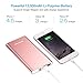 Poweradd Pilot 4GS Pro 12000mAh Power Bank (Lightning & Micro Input, Dual 3A Output) with Smart Charge for iPhone, iPad, Samsung, LG, HTC and More - Rose Gold