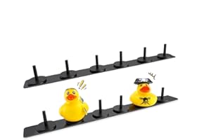 ROMASO Duck Holders,Magnetic Duck Plugs for Jeep Dashboard Duck Display,Holds up to 12 Ducks,Adjustable Duck Mount,Black(Does Not Include Rubber Duck)