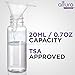 (50 Pack) Empty 20ml (0.66oz.) Clear Plastic Mist Spray Bottle + 10 Pipette Droppers and 10 Funnels + MagicFiber Microfiber Cleaning Cloth