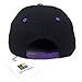 PrettyLife Unisex Galaxy Brim Snapback Flat Bill Hat Adjustable Hip Hop Trucker Cap (Black)