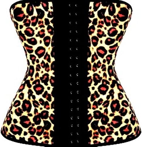 MyKORE Women Waist Trainer Cincher Breathable Shaper (Large, Yellow Leopard)