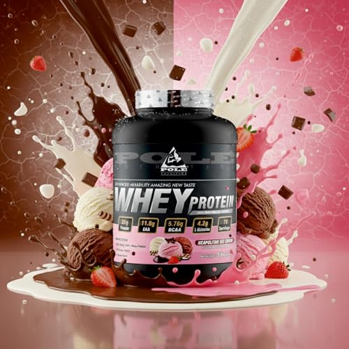 Pole Nutrition Whey Protein Powder, 76 Servings, 2268g (Banana)