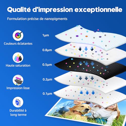 ONLYU 575XL 576XL Cartouche d'encre Remplacement Pour Cartouche PG575XL CL576XL Cartouche Canon PIXMA TS3750i TR4755i TS3550i TS3551i TS3751i TS3752i TR4750i TR4751i TR4756i ( Noir ,Couleur)