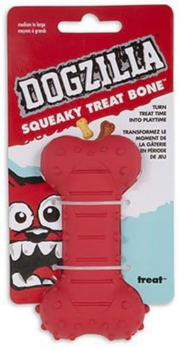 Petmate Dogzilla Squeaky Bone Chew Toy, Medium