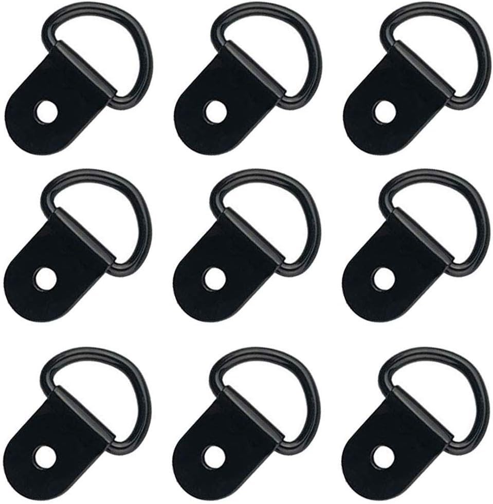 VinBee 40 Pack D-Ring Tie Downs, D-Rings Anchor Lashing Ring for Loads on Trailers Trucks RV Campers Vans ATV SUV Boats Motorcycles etc Vehicles Heavy Duty Tie Down Rings with Mounting Bracket