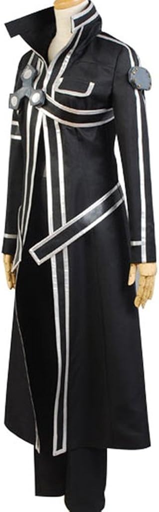 Ya-cos Men's Sword Art Online Kirito Cosplay Costume Battle Suit Black: Clothing