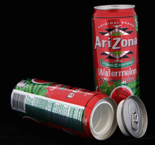 Arizona Watermelon Safe Can Hidden Stash+Free Pack of 1 1/4 Rasta Wrap