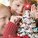 RJ Legend 15-Inch Silver Christmas Mini Ceramic Tree – Festive Lighted Christmas Tree Decor – Vintage Tabletop Christmas Decorations – Retro Winter Tree - Shiny Holidays Decor