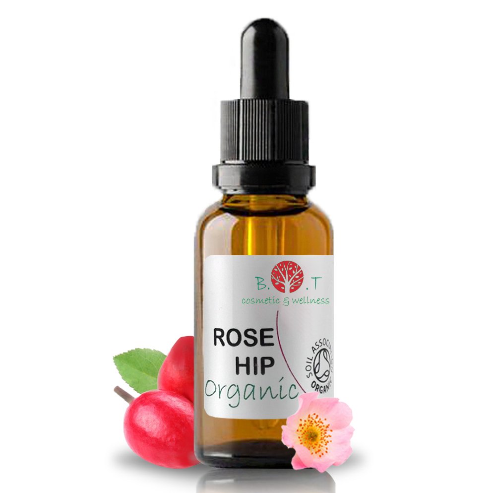 Organic Rosehip Oil Certified Soil Association Cold Pressed Origin Chile 30ml