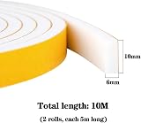 GUKOY Draught Excluder Self Adhesive Foam Tape 10mm x 6mm 2 Rolls 10M view 2