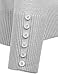 BH B.I.L.Y USA Women's V-Neck Button Down Long Sleeve Classic Knit Cardigan White Medium