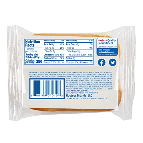 HOSTESS BRANDS HOSTESS TWINKIES, 2.70 OZ,YELLOW,197012