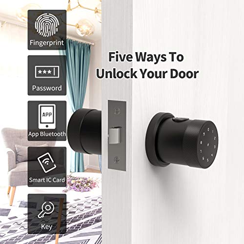 Geek Smart Door Lock, Keyless Fingerprint and Touchscreen ,Secure Bluetooth, Easy Install, Digital Door Lock,Great for… - Image 2