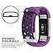 iGK For Fitbit Charge 2 Bands, Adjustable Replacement Sport Strap Bands for Fitbit Charge 2 Smartwatch Fitness Wristband Soft Silicone All Plum Small