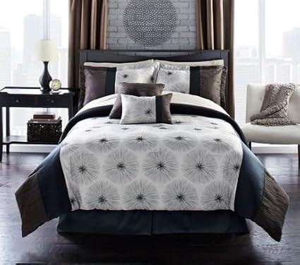 Home Trends Sunburst 4 Piece Comforter Set Queen Amazon Ca Home