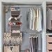 EZOWare Over The Door Organizer with 4 Pocket, Hanging Storage Organizer for Pantry Baby Nursery Bathroom Closet Dorm (Pack of 1, Gray)