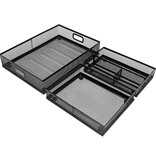 OUTFANDIA Office Drawer Organizer 3 Pack, Office Supplies Desk Drawer