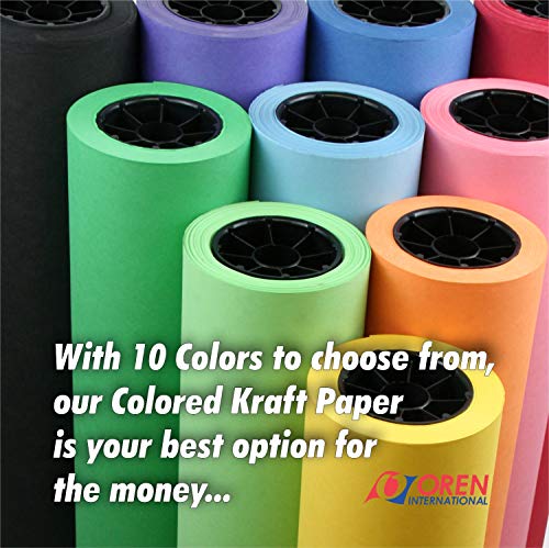 Black Kraft Paper Roll | 24" x 200’ (2,400”) | Best Colored Paper for