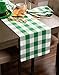 DII Buffalo Check Collection, Classic Farmhouse Table Runner, 14x72, Green & White
