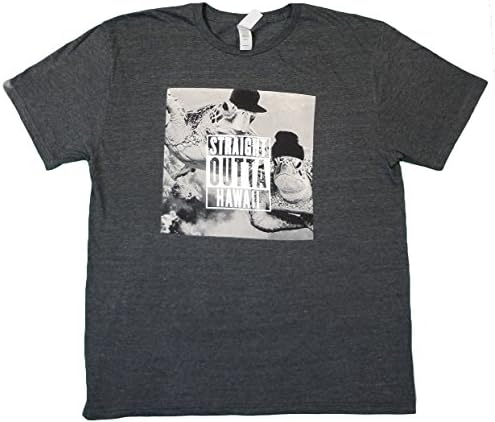 Maui Clothing Straight Outta Hawaii Heather Tshirt (Medium, Heather Charcoal)