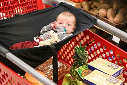 Baby Shopping Cart Hammock, Cart Cover for Newborn,Toddler and Twins, Black