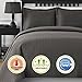 Extra Lightweight and Oversized Comfy Bedding Frame Embossing 3-piece Bedspread Coverlet Set (King/Cal King, Gray)