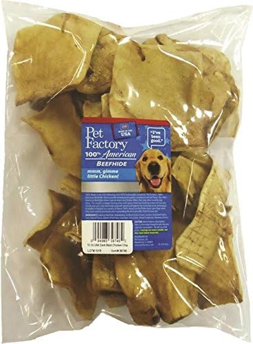 PET FACTORY 39746 USA Beef Hide Chicken Basted Chips, 12 oz
