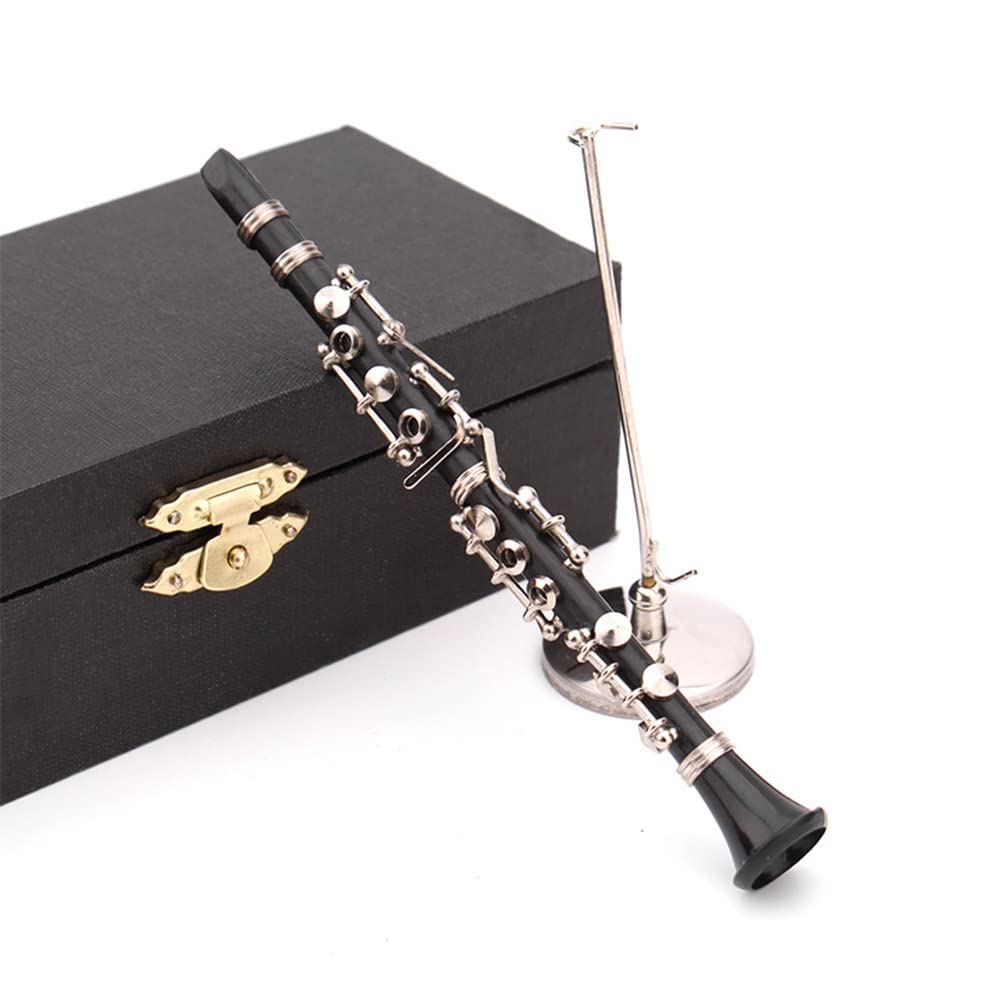 16cm Mini Clarinet Model, with Delicate Workmanship, and Lifelike, Luxurious and Elegant, Suitable for Desk Decoration and Ornaments