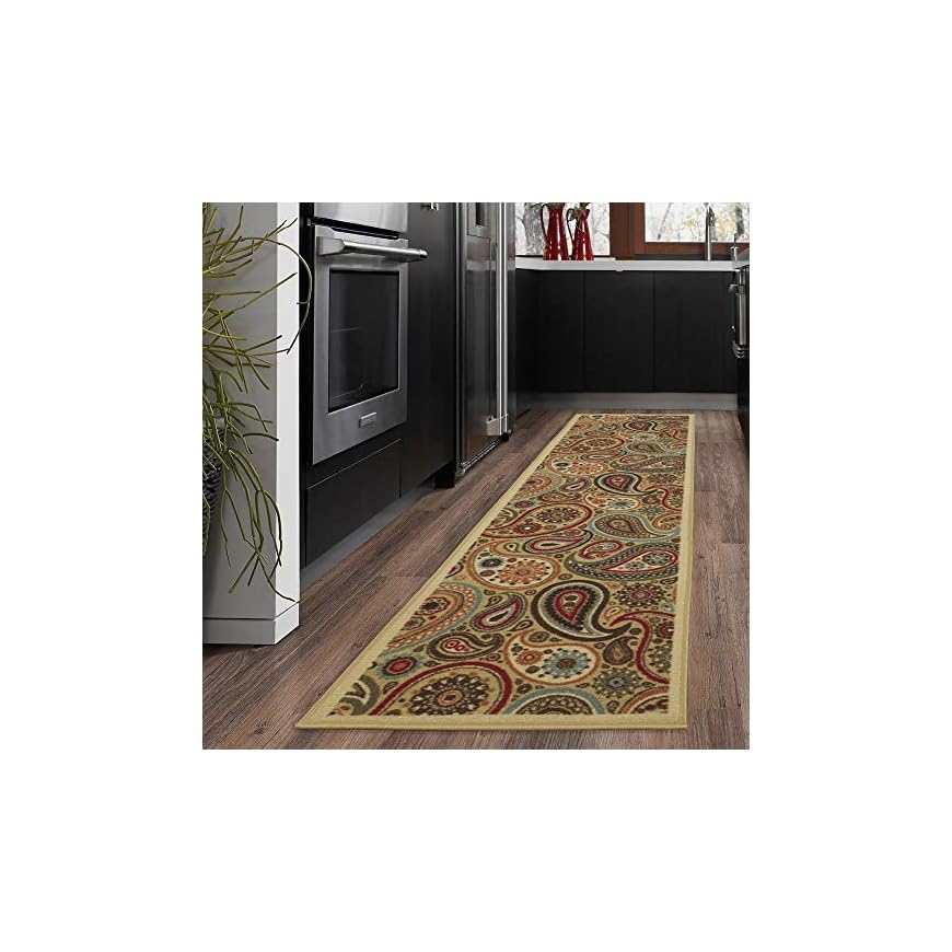 Ottomanson OTH21523X10 Ottohome Paisley Runner Rug, 2’7″ X 9’10