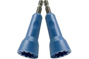 MITANSLE Wire Nut Twister,Ideal Electric Wire Nut Twister for Drill -2 PCS Wire Twisting Tool 1/4" Chuck Improve Efficiency Blue