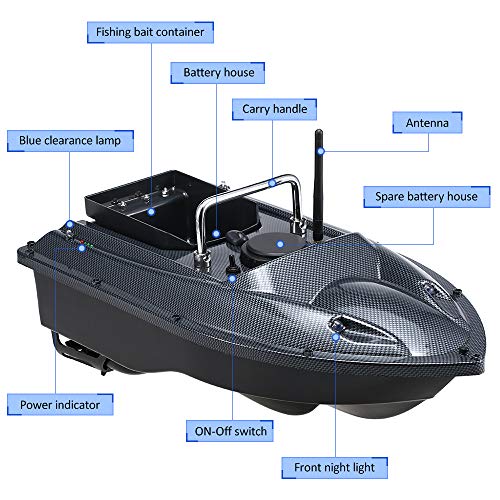 Explopur Bateau À Appâts De Pêche – Télécommande Sans Fil Chargeur De Pêche Smart Appâts Bateau De Pêche Jouet Rc Bateau…