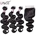 UNICE Brazilian Body Wave Human Hair Wigs Pre Plucked with Baby Hair for Black Women 16 18 20+14free part