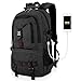 Fashion Laptop Backpack Contains Multi-function Pockets, Tocode Durable Travel Backpack with USB Charging Port Stylish Anti-theft School Bag Fits 17.3 Inch Laptop Comfort pack for Women & Men–Black II