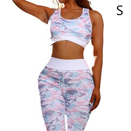 Amazon.com: ZABBC Cloth ingPatchwork Ropa de Yoga Corta para ...