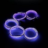 SOLMORE 5 X 1 Metre EL Wire Neon Glowing Strobing Light Waterproof LED Strip Electroluminescent Wire Kit for Halloween Party Xmas Indoor Outdoor Decoration (Purple)